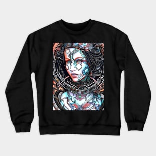 Artificial Intelligence Android Girl Crewneck Sweatshirt